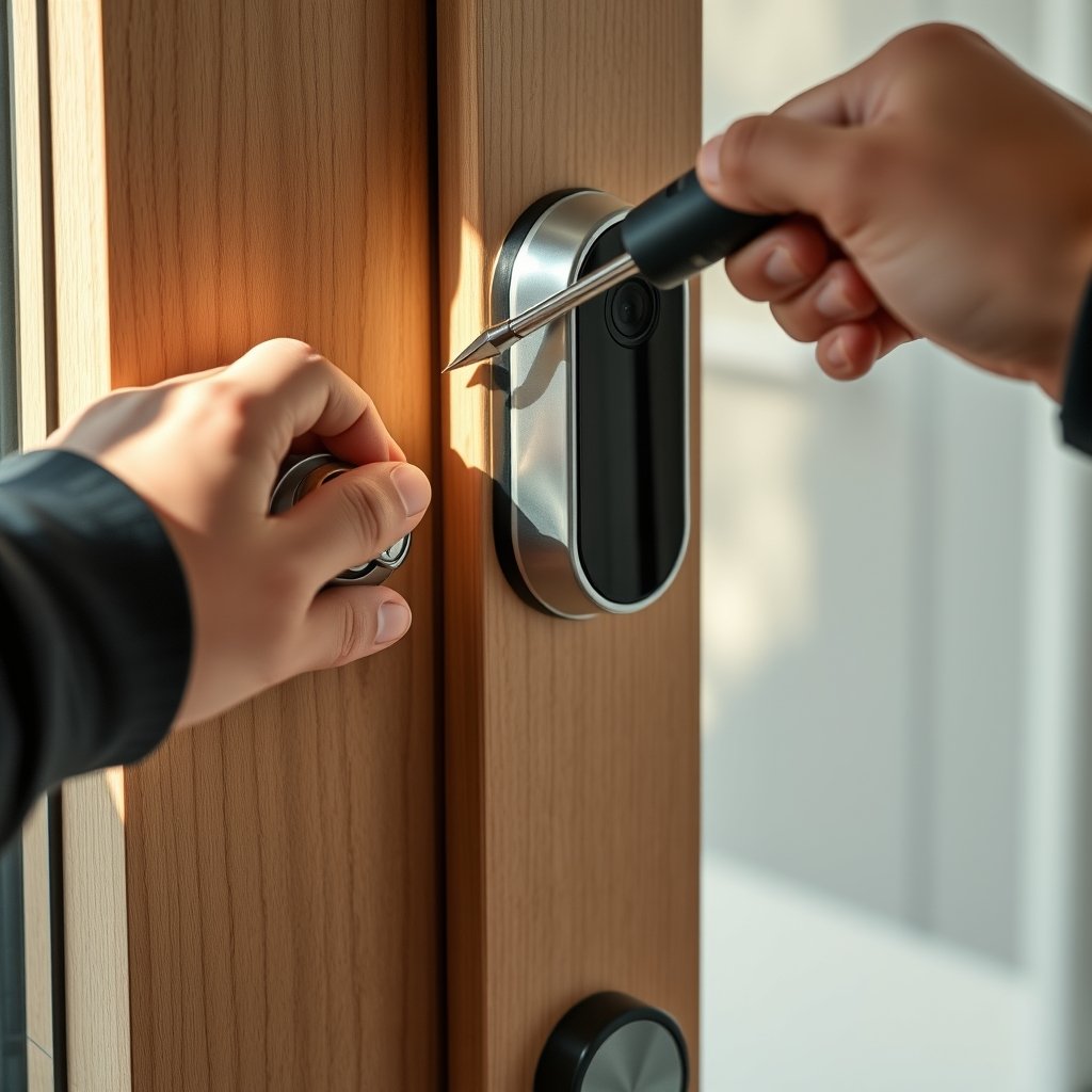 smart lock with camera doorbell - Illustration 2