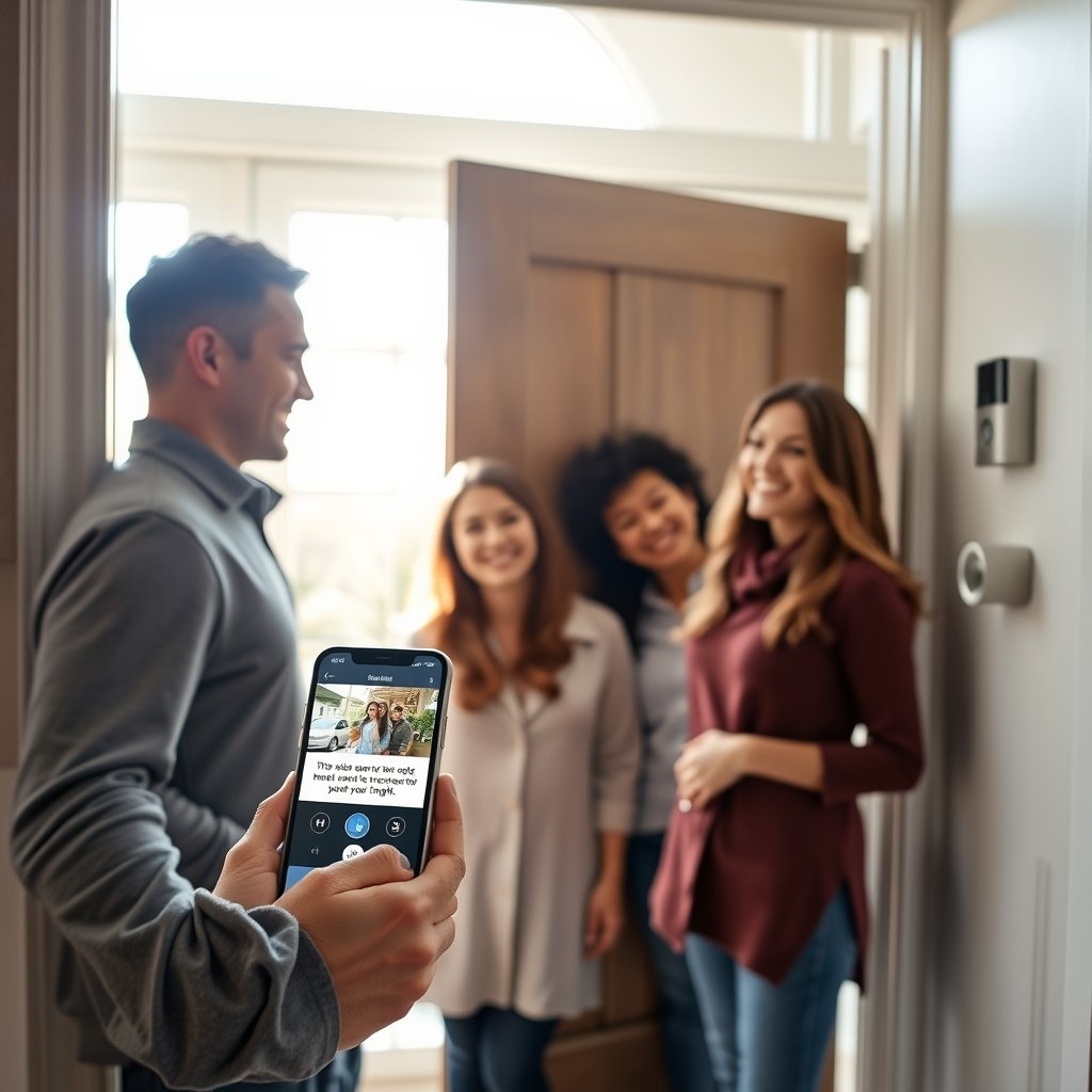 smart lock with camera doorbell - Illustration 3