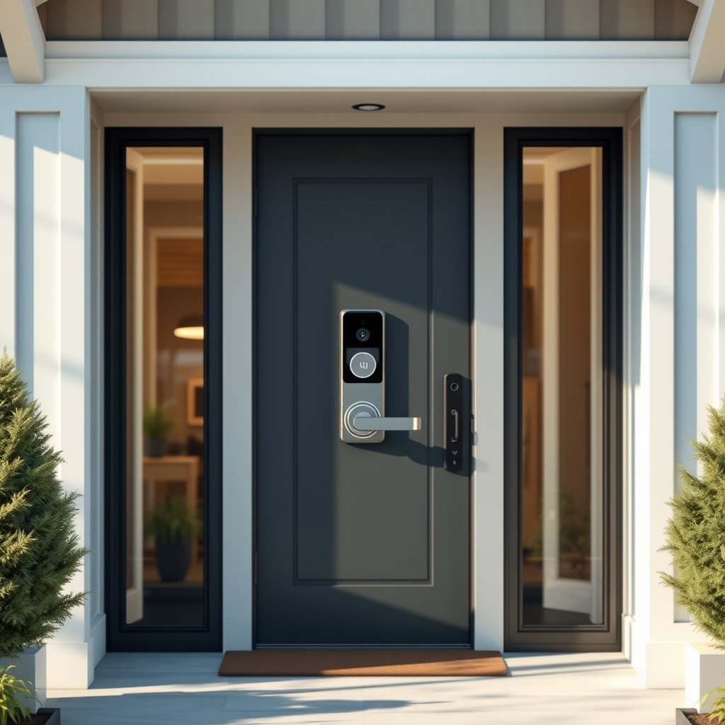 smart lock with camera doorbell - Illustration 1
